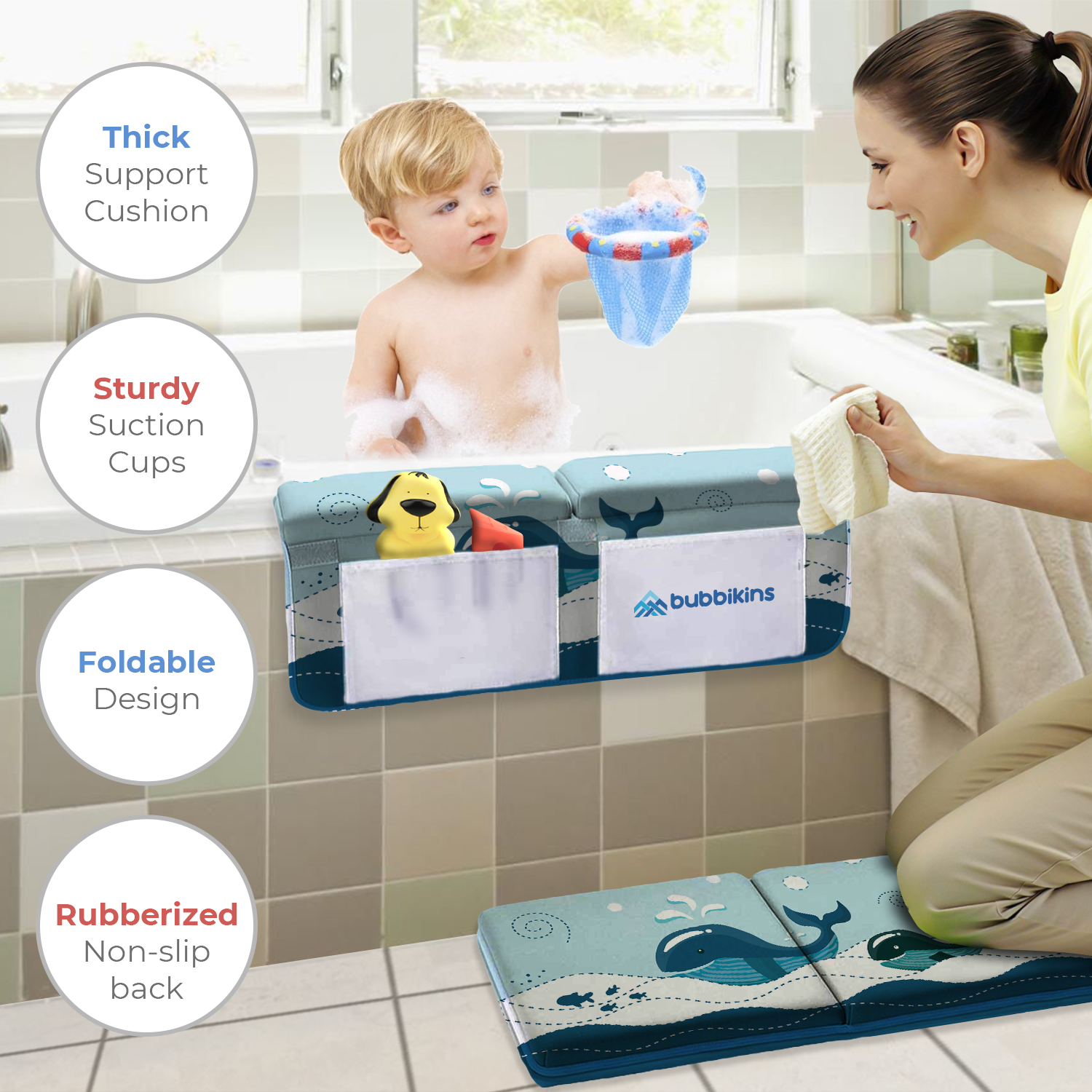 Parent struggling with bath time
